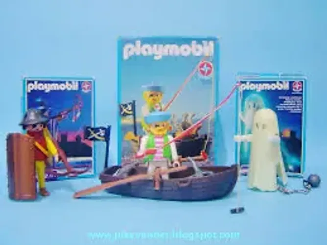 Playmobil Barco Pirata Pescador Estrela Anos 90