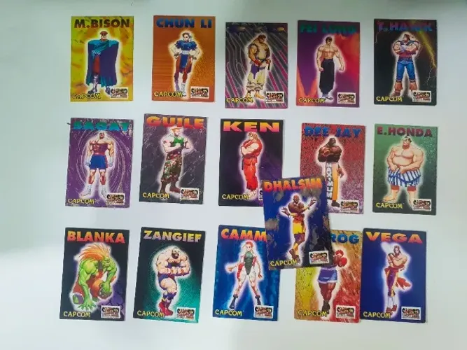 16 Cards Capcom Super Street Fighter 2 Turbo Anos 90 Origina (Usado)