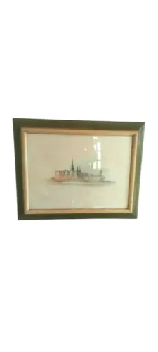 Gravura castelo de Kronborg Helsingor Dinamarca