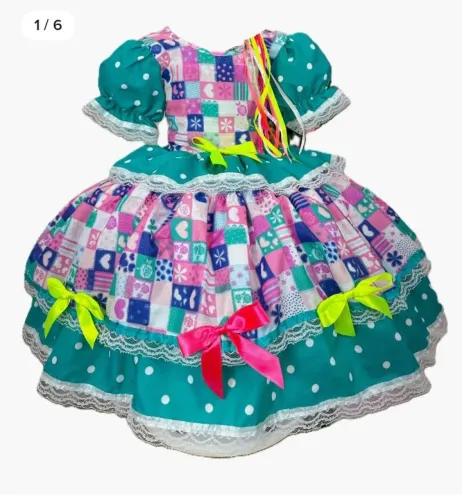 Vestido Infantil Festas Juninas