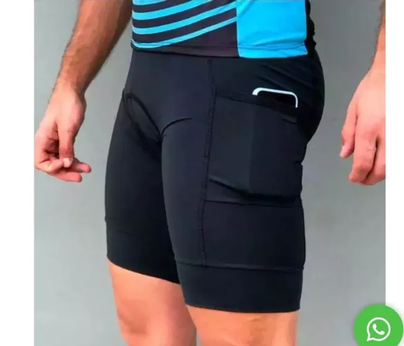 Bermuda Ciclismo com Bolsos para Celular