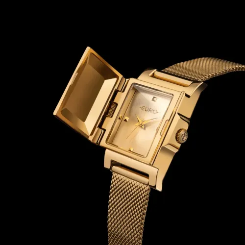 RELÓGIO EURO FEMININO UNIQUE DOURADO - EU2035YXD/4D  Elegante com Design Único
