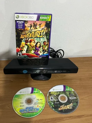 Kinect Xbox 360 e 2 jogos