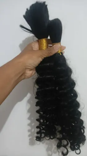 Cabelo humano cacheado 100gramas