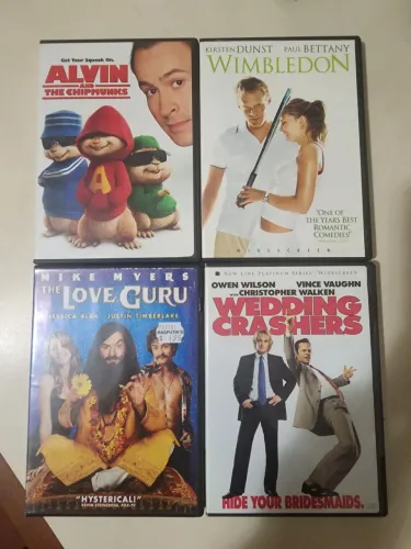 Lote 4 DVDs Originais Importados EUA - Comédias e Família