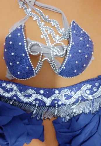 Conjunto de dança do ventre roxo