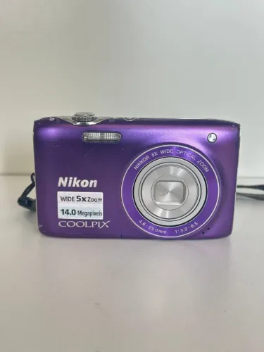 Câmera Digital Nikon S3100 14MP Roxa + Acessórios