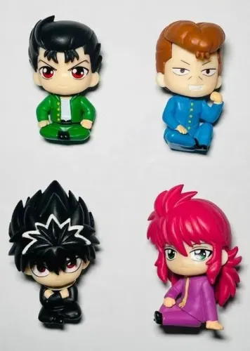 Yu Yu Hakusho lote 4 miniaturas altura 4cm (Yusuke / Kuwabara / Hiei / Kurama) anime mangá