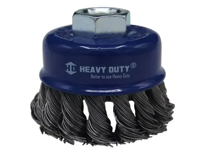 Escova De Aço Copo Entrançada 4" X M14 - Heavy Duty