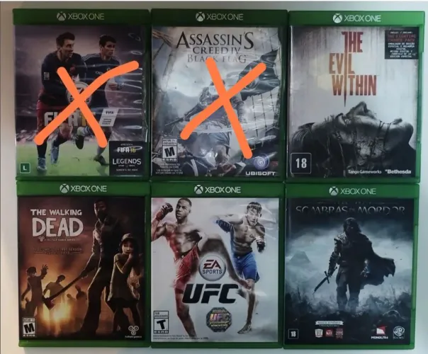 Vendo jogos Xbox One combo ou separado. Ótimo estado!