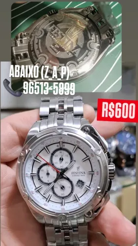 Relógio FESTINA CHRONO BIKE ORIGINAL FUNDO BRANCO 