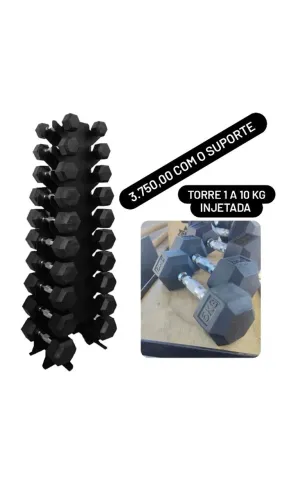 Kit suporte e halter injetado 