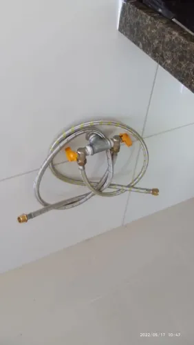 Instalação de gás cooktop e forno