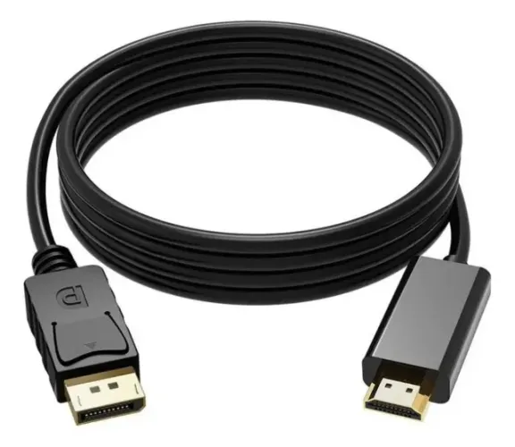 Cabo adaptador Displayport Dp para Hdmi 4k 1,8m Metros - Novo - Ditudo Tech e Variedades