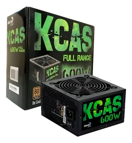Fonte Aerocool Kcas 600w, 80 Plus Bronze, Pfc Ativo, 64802