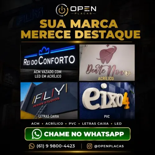 ?Fachadas e Letreiros Personalizados. Sua marca merece destaque!