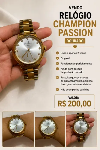 Vendo Relógio Champion Passion