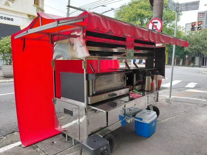 Carinho de lanche assados