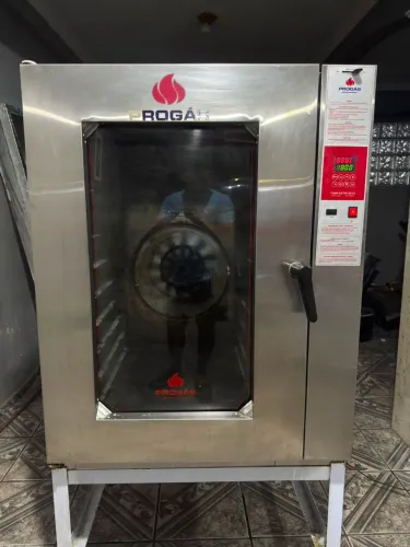 Forno Industrial Turbo Elétrico Progás 10 Esteiras (PRP-1000) + Cavalete