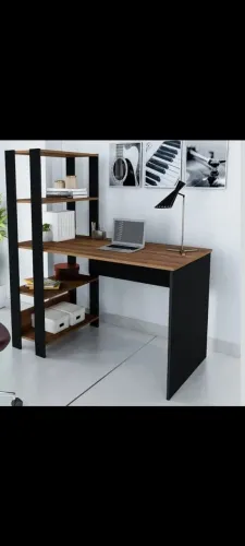 Mesa escrivaninha com prateleira