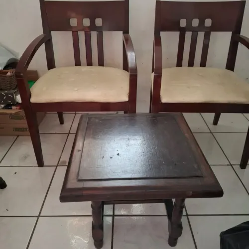 Conjunto cadeiras e centro