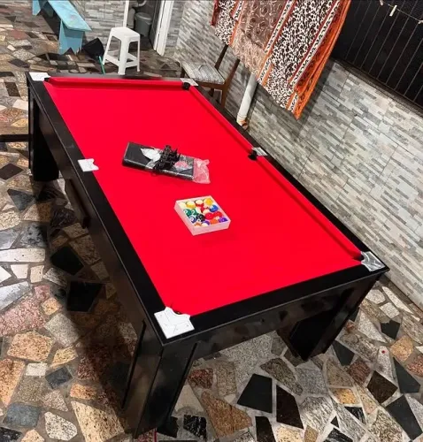 Mesa de sinuca premium com pedra ardósia mineira, oportunidade única