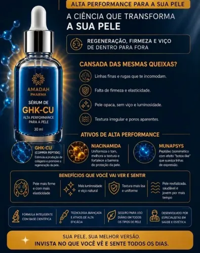 SERUM GHK-CU ALTA PERFORMANCE PARA A SUA PELE