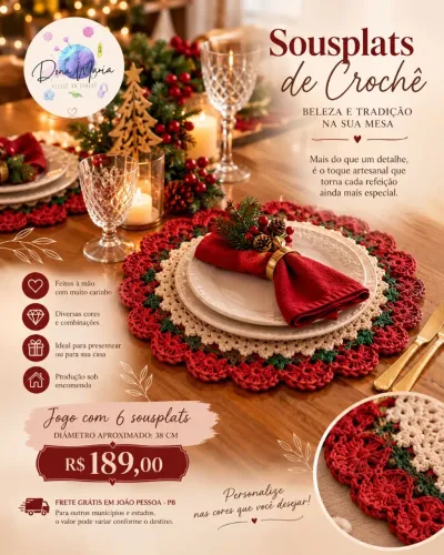 Sousplats crochê 