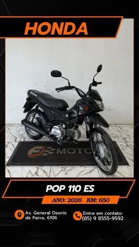 Honda pop 110 ES ,Aceitamos cartões e financiamento bancário 