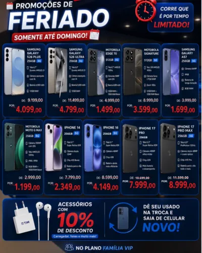Promocao de telefones na TIM, uberlandia - center Shopping