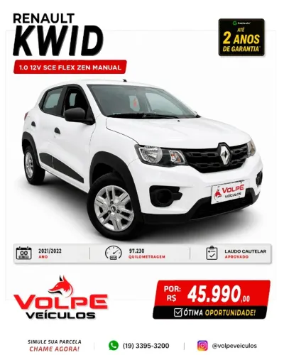 Renault Kwid Zen 1.0 Flex 12V 5P Mec. 2022