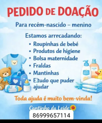 Enxoval pra bebê doar