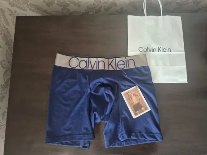 Cueca Original Calvin Klein. Boxer. Azul Marinho. Tamanho P!