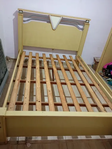 Cama casal marfim