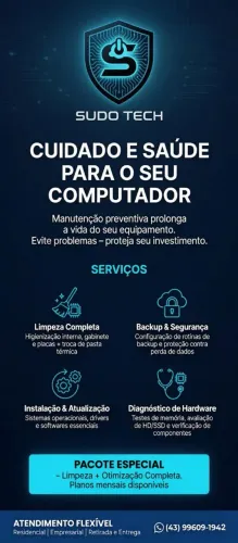 Limpeza e manutenção e soluções em informática