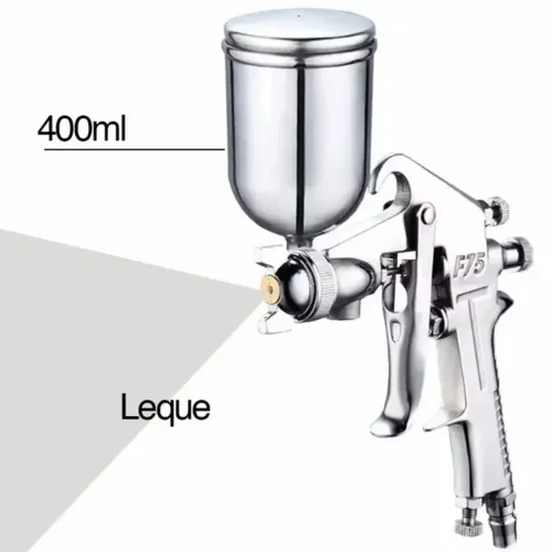 Pistola de Pintura por Gravidade 1/4" HVLP Caneca Alumínio 400mL Bico 1,5mm F75G