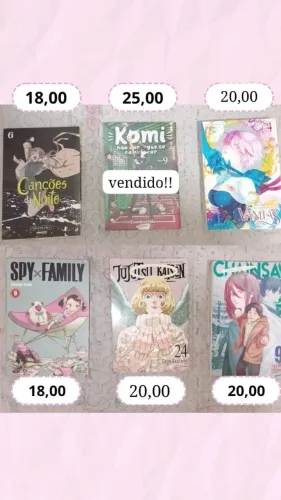 Vendo Mangás separados, não é o lote