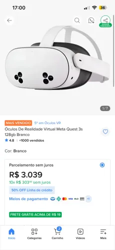 Quest 3s (óculos virtual)