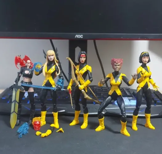 Lote Novos Mutantes Marvel Legends Magik; Dani Moonstar; Lupina; Karma Walgreens Exclusive