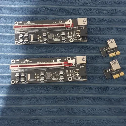 Lote com 2 Riser Card PCI-E x1 para PCI-E x16 VER009S