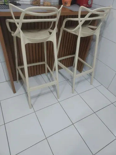 Conjunto Cadeira Marfim Polipropileno Allegra