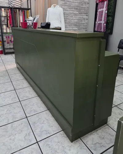 Balcão Caixa modular com estação para terminal Caixa 