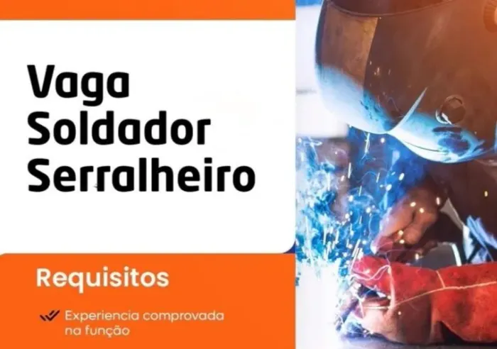 Vaga para Soldador Serralheiro