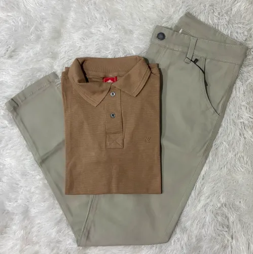 Kit Camisa Polo e Calça Sarja Off