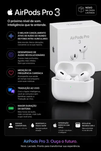 AirPods Pro 3 - Novo Lacrado e Original