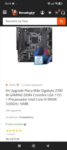 CPU gamer i9 9900k
