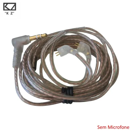 Cabo de Reposição para Fone de Ouvido KZ de Retorno de Palco (Sem Microfone)