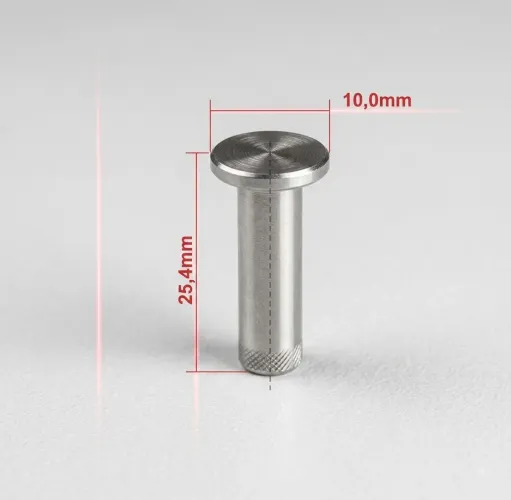 Rebite macico aço 6 x 25 - 1/4  1"