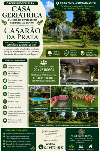 Alugo sítio para casa de Repouso para idosos