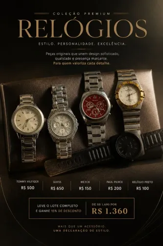 Relógios variados para venda - Tommy Hilfiger, Guess e outros